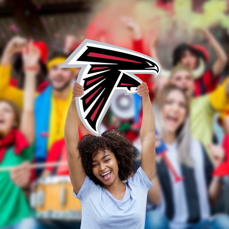 Logo – Big Head – Official NFL – Atlanta Falcons – Foam Core Cutout