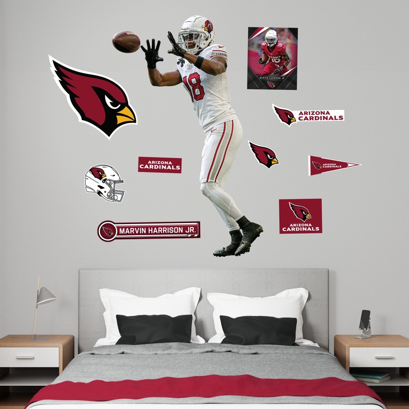 Marvin Harrison Jr. – RealBig Reception Collection – Official NFL – Arizona Cardinals – Reusable Vinyl Wall Decals