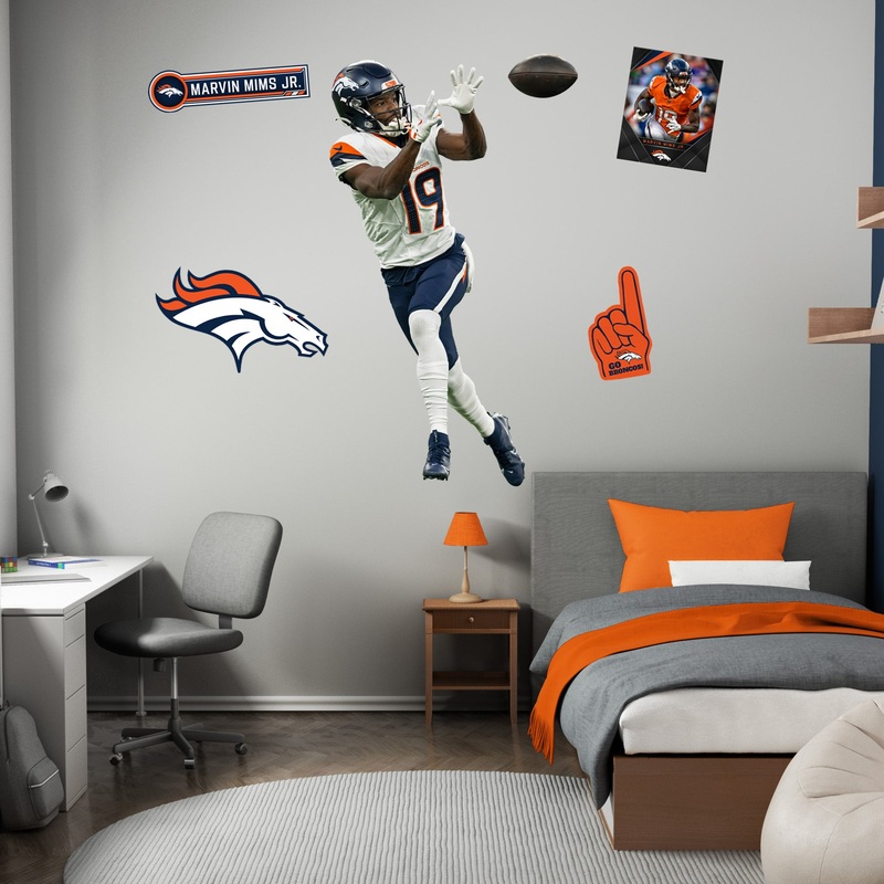 Marvin Mims Jr. – RealBig Collection – Official NFL – Denver Broncos – Reusable Vinyl Wall Decals