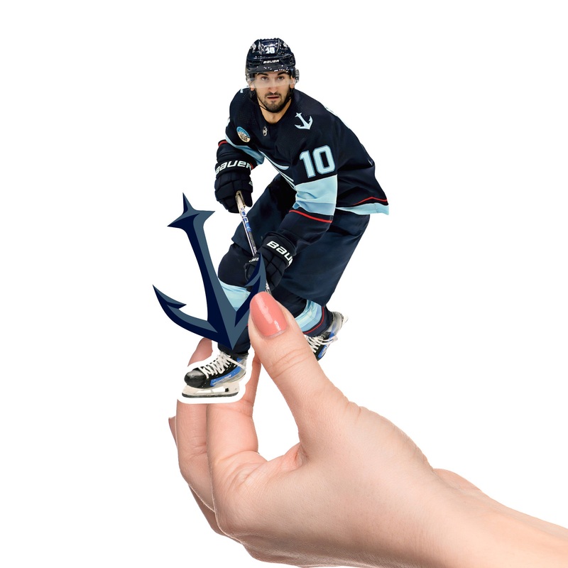 Matty Beniers – 5 Minis (Mixed Sizes) – Official NHL – Seattle Kraken – Reusable Vinyl Decals