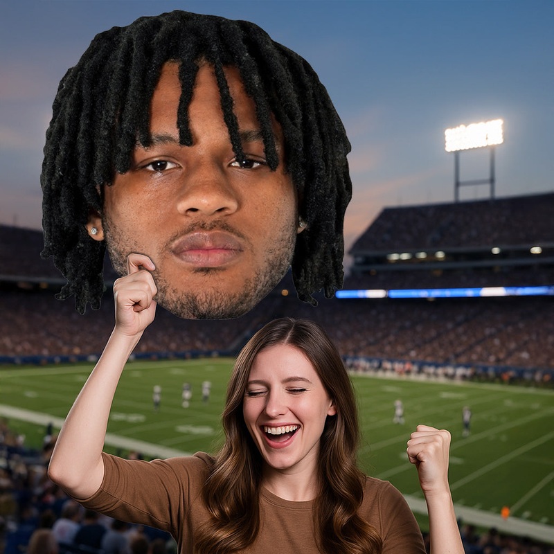 Omarion Hampton – Big Head – Official NFLPA – Los Angeles Chargers – Foam Core Cutout
