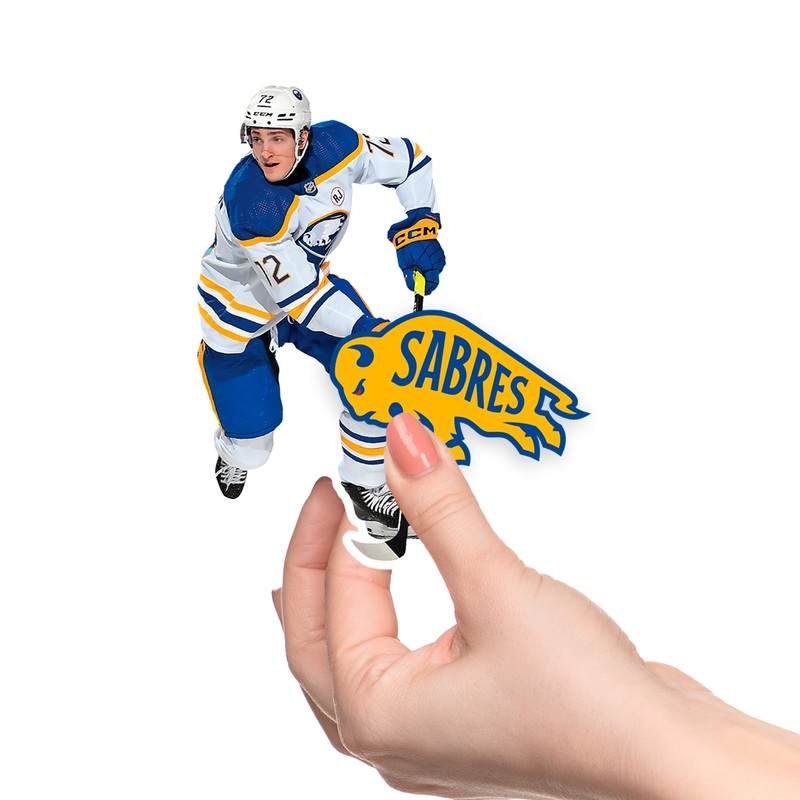 Tage Thompson – 5 Logo Minis (Mixed Sizes) – Official NHL – Buffalo Sabres – Reusable Vinyl Decals