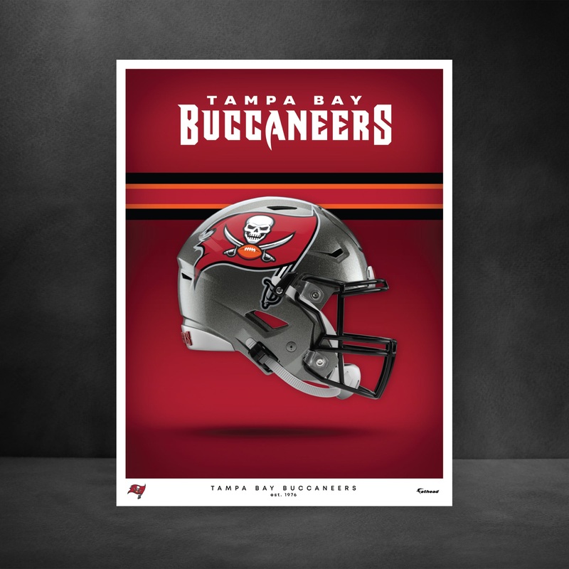 Tampa Bay Buccaneers – Helmet Series – Peel & Stick Poster – Official NFL – Reusable Vinyl Wall Decal