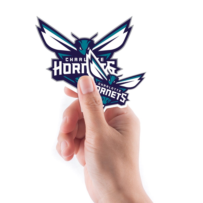 Charlotte Hornets – 5 Logo Minis (Mixed Sizes) – Official NBA – Reusable Vinyl Decals
