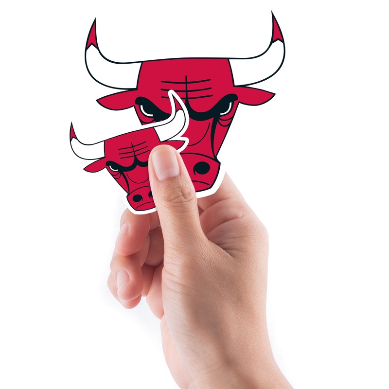 Chicago Bulls – 5 Logo Minis (Mixed Sizes) – Official NBA – Reusable Vinyl Decals