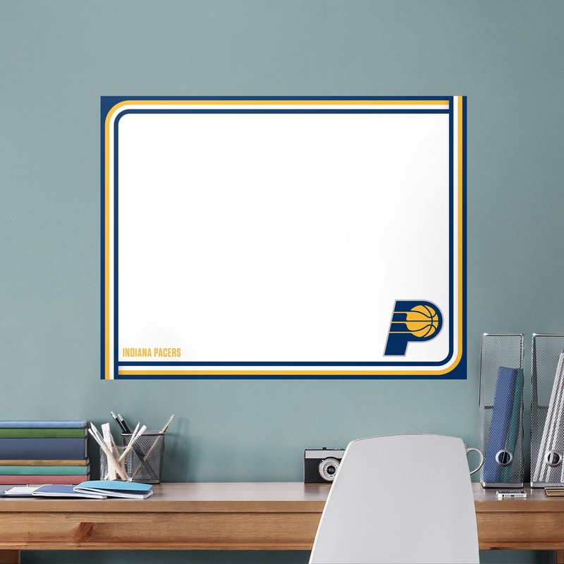 Indiana Pacers – Dry Erase Whiteboard – Official NBA – Reusable Vinyl Wall Decal