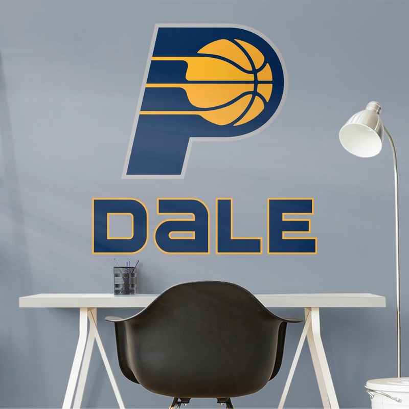 Indiana Pacers – Stacked Logo – With Personalized Name – Official NBA – Vinyl Transfer Decal