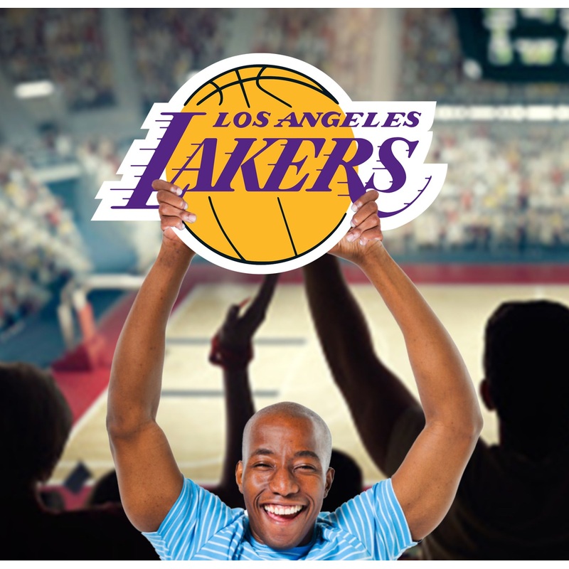 Logo – Big Head – Official NBA – Los Angeles Lakers – Foam Core Cutout