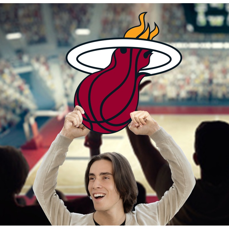 Logo – Big Head – Official NBA – Miami Heat – Foam Core Cutout