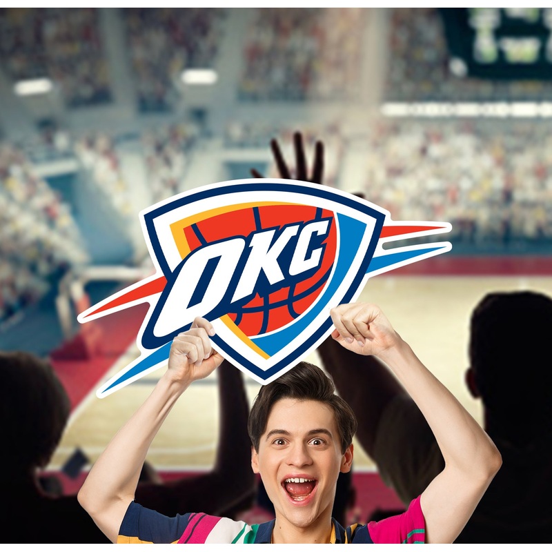 Logo – Big Head – Official NBA – Oklahoma City Thunder – Foam Core Cutout