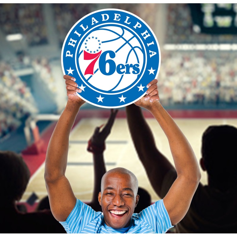 Logo – Big Head – Official NBA – Philadelphia 76ers – Foam Core Cutout