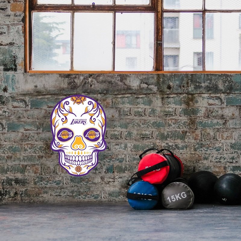 Los Angeles Lakers – Sugar Skull Logo – Outdoor Wall Decals – Official NBA – Scratch Resistant Alumigraphics Smooth