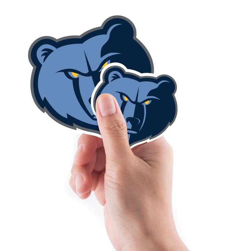 Memphis Grizzlies – 5 Logo Minis (Mixed Sizes) – Official NBA – Reusable Vinyl Decals
