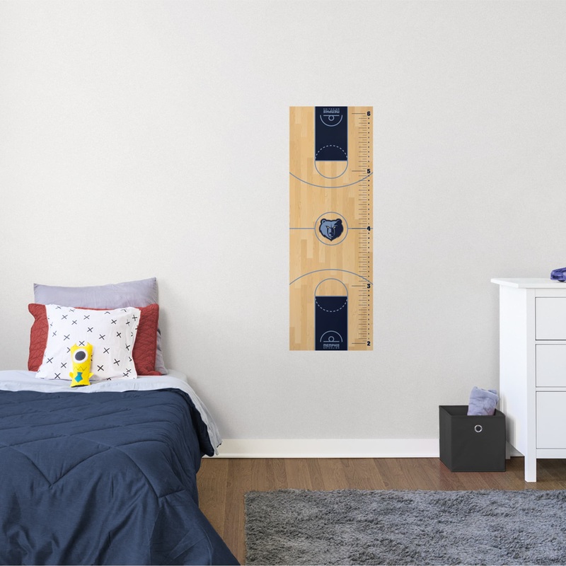 Memphis Grizzlies – Growth Chart – Official NBA – Reusable Vinyl Wall Decal