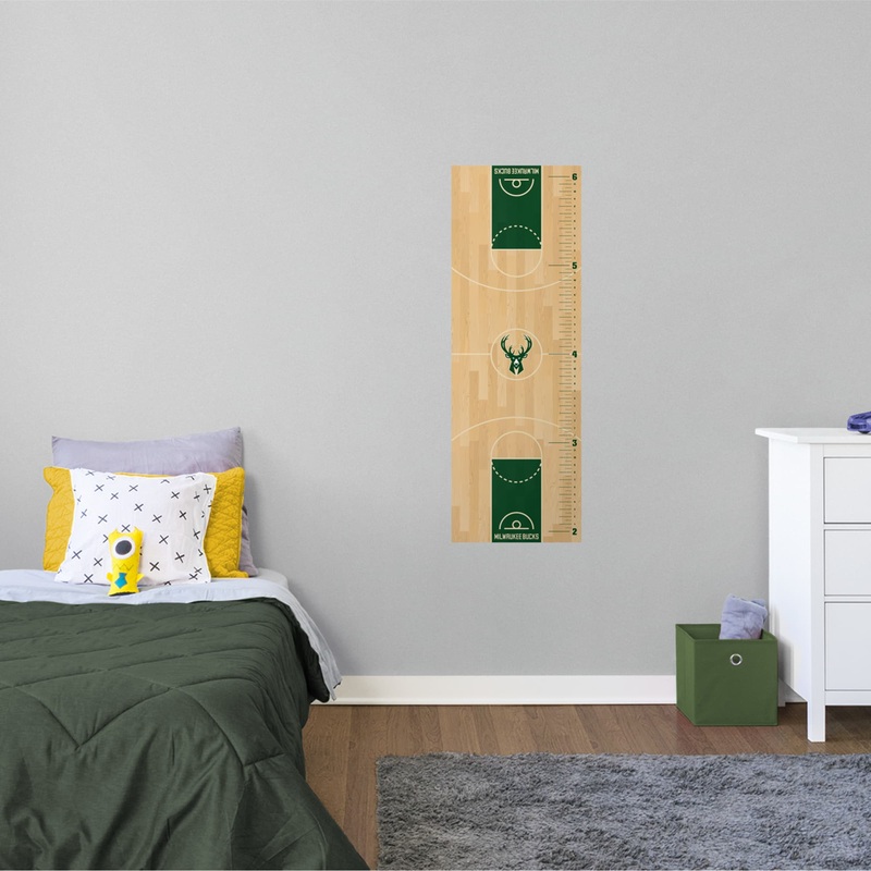 Milwaukee Bucks – Growth Chart – Official NBA – Reusable Vinyl Wall Decal