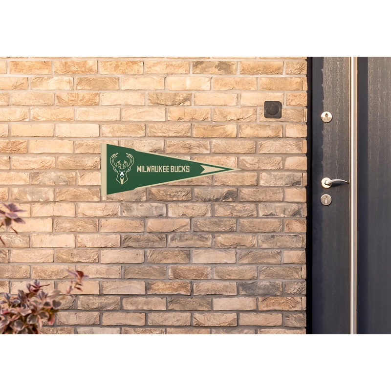 Milwaukee Bucks – Pennant – Outdoor Wall Decal – Official NBA – Scratch Resistant Alumigraphics Smooth