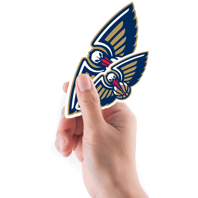 New Orleans Pelicans – 5 Logo Minis (Mixed Sizes) – Official NBA – Reusable Vinyl Decals