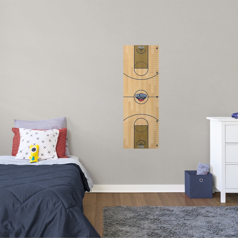 New Orleans Pelicans – Growth Chart – Official NBA – Reusable Vinyl Wall Decal