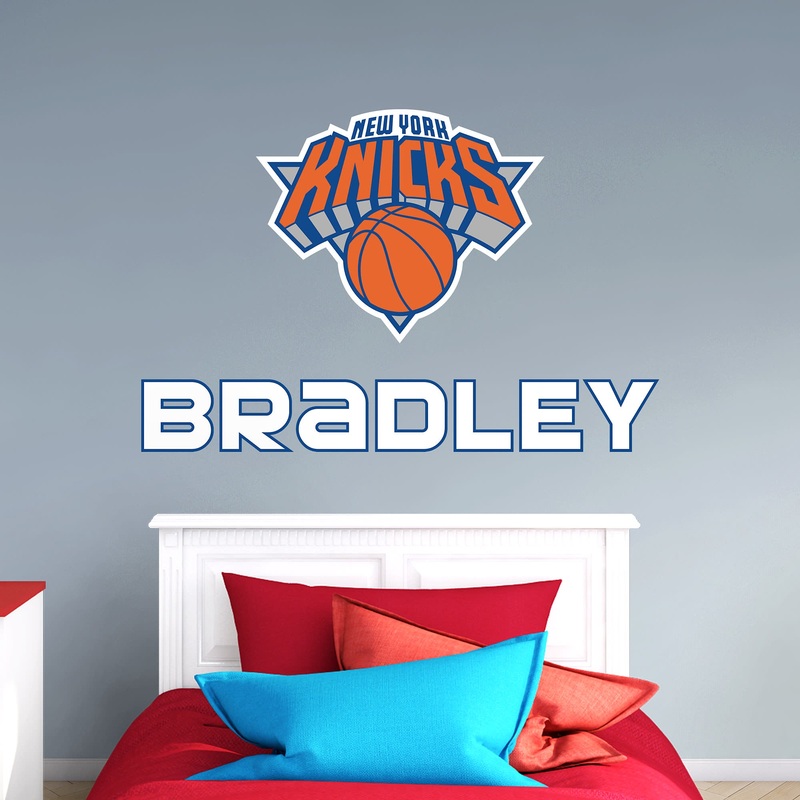 New York Knicks – Stacked Logo – With Personalized Name – Official NBA – Vinyl Transfer Decal
