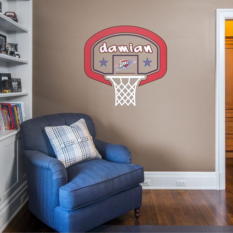 Oklahoma City Thunder – Graphic – With Personalized Name – Official NBA – Vinyl Transfer Decal