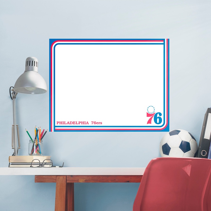 Philadelphia 76ers – Dry Erase Whiteboard – Official NBA – Reusable Vinyl Wall Decal