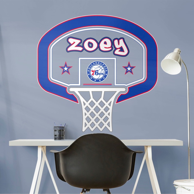 Philadelphia 76ers – Graphic – With Personalized Name – Official NBA – Vinyl Transfer Decal