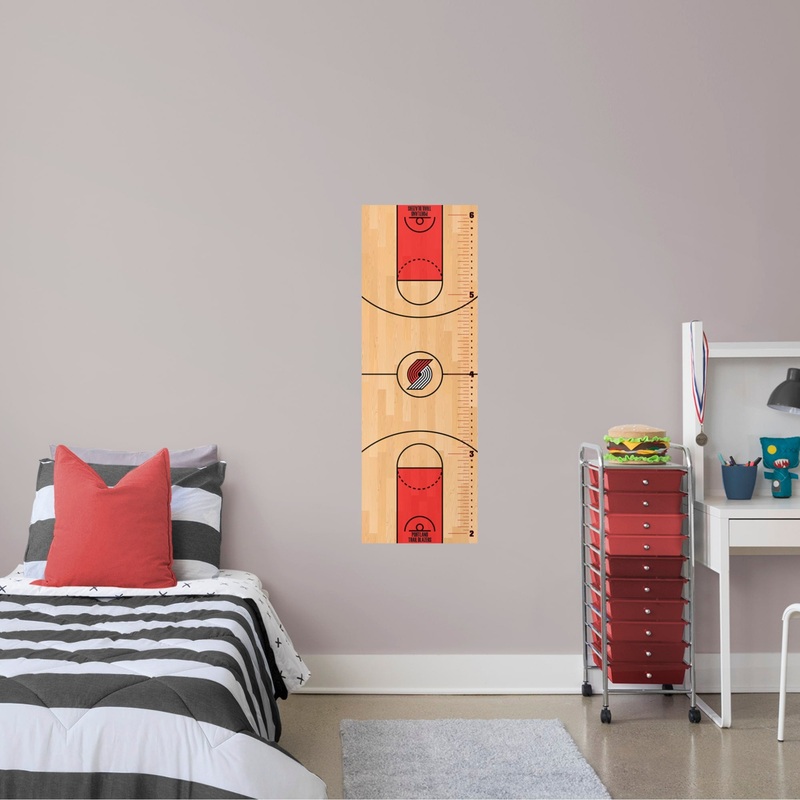 Portland Trail Blazers – Growth Chart – Official NBA – Reusable Vinyl Wall Decal