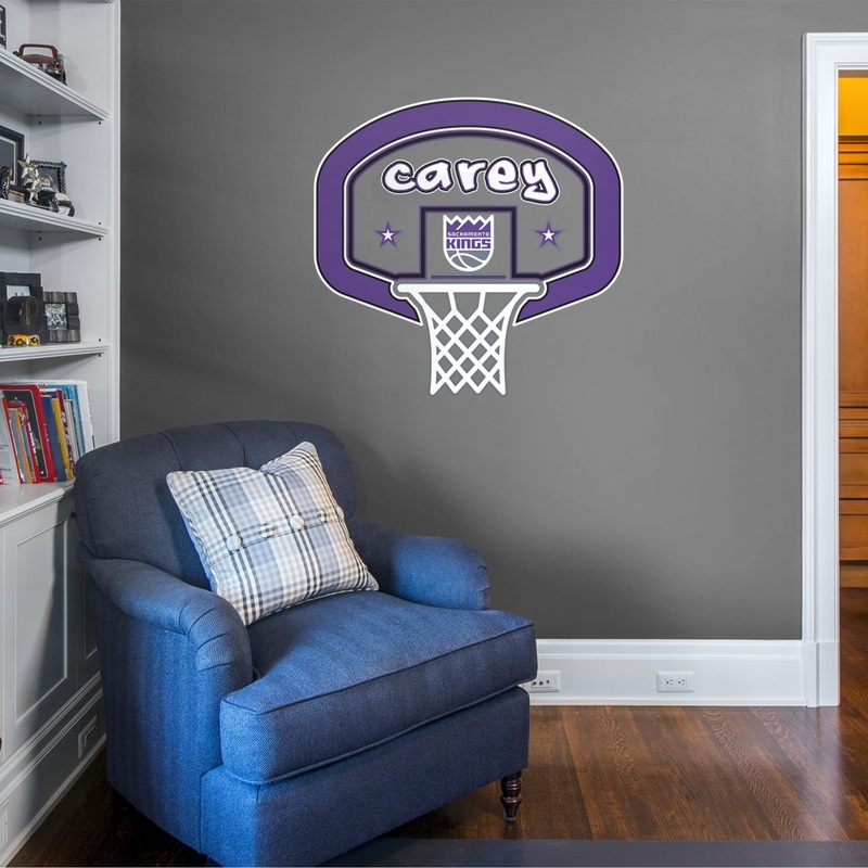 Sacramento Kings – Stacked Graphic – With Personalized Name – Official NBA – Vinyl Transfer Decal