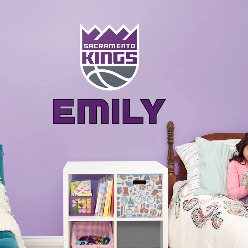 Sacramento Kings – Stacked Logo – With Personalized Name – Official NBA – Vinyl Transfer Decal