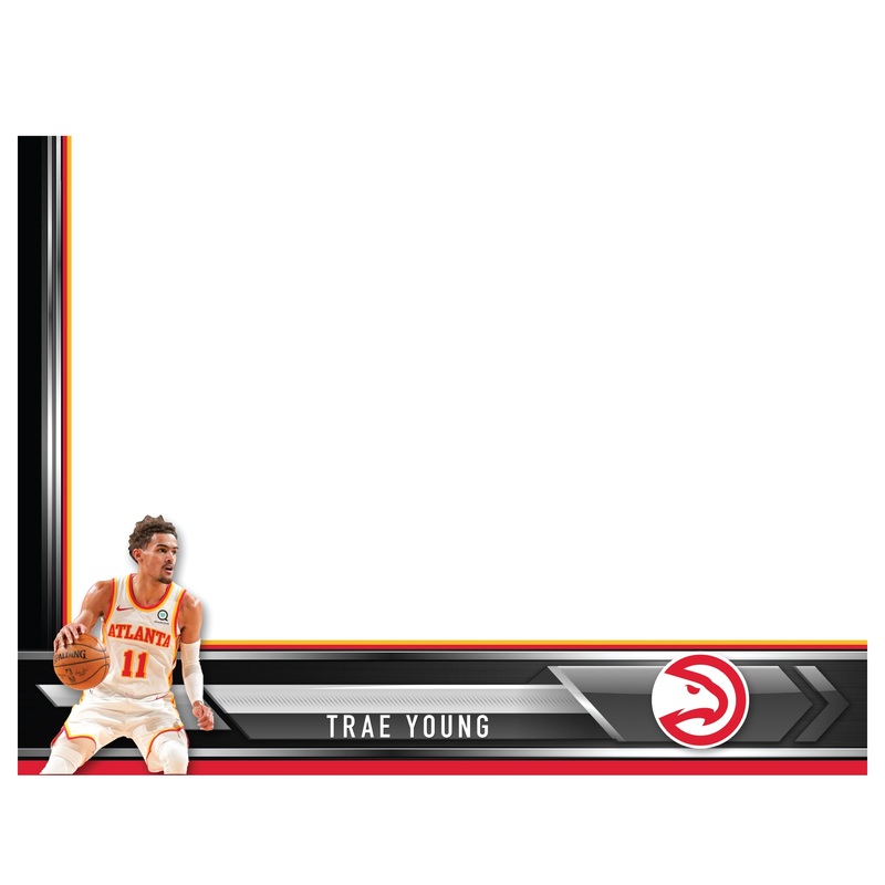 Atlanta Hawks – Trae Young – Dry Erase Whiteboard – Official NBA – Reusable Vinyl Wall Decal