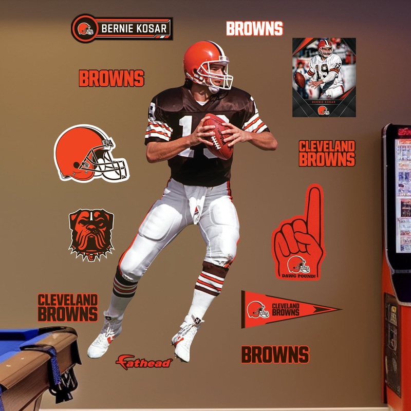 Bernie Kosar – RealBig Legend Collection – Official NFL – Cleveland Browns – Reusable Vinyl Wall Decals