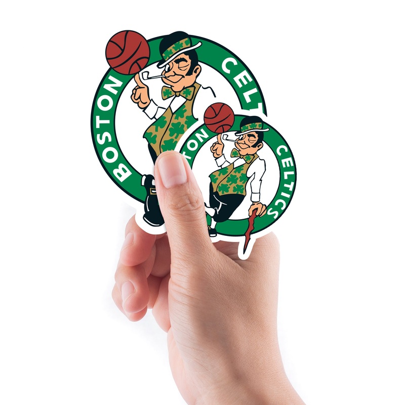 Boston Celtics – 5 Logo Minis (Mixed Sizes) – Official NBA – Reusable Vinyl Decals
