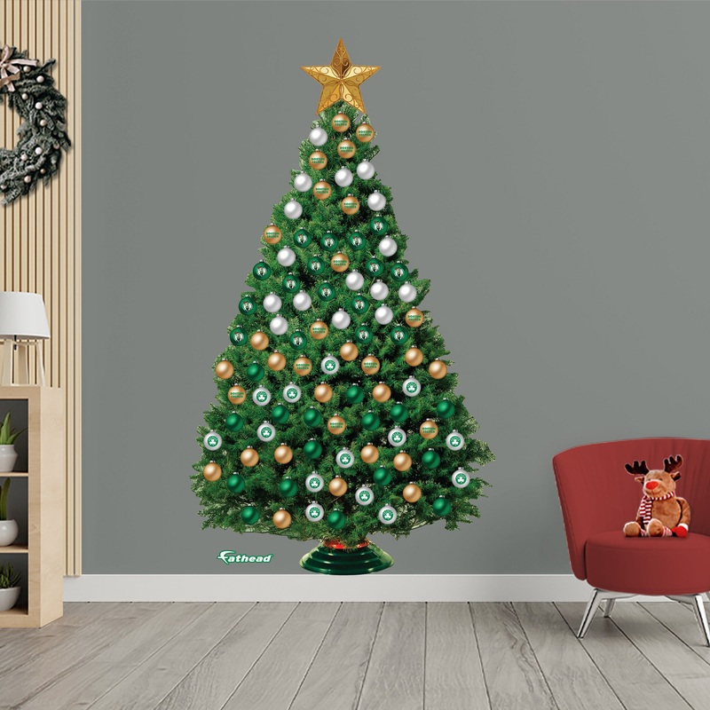 Boston Celtics – Decorate Your Own Christmas Tree – Official NBA – Reusable Vinyl Wall Decals
