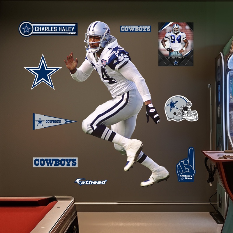 Charles Haley – RealBig Legend Collection – Official NFL – Dallas Cowboys – Reusable Vinyl Wall Decals