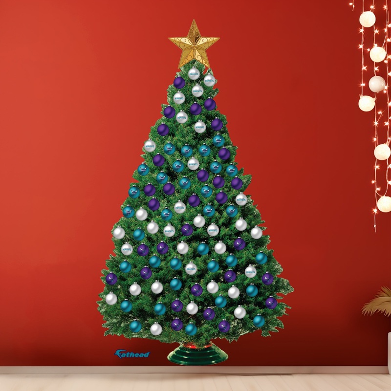 Charlotte Hornets – Decorate Your Own Christmas Tree – Official NBA – Reusable Vinyl Wall Decals