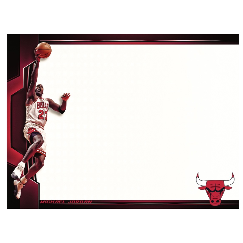 Chicago Bulls – Michael Jordan – Dry Erase Whiteboard – Official NBA – Reusable Vinyl Wall Decal
