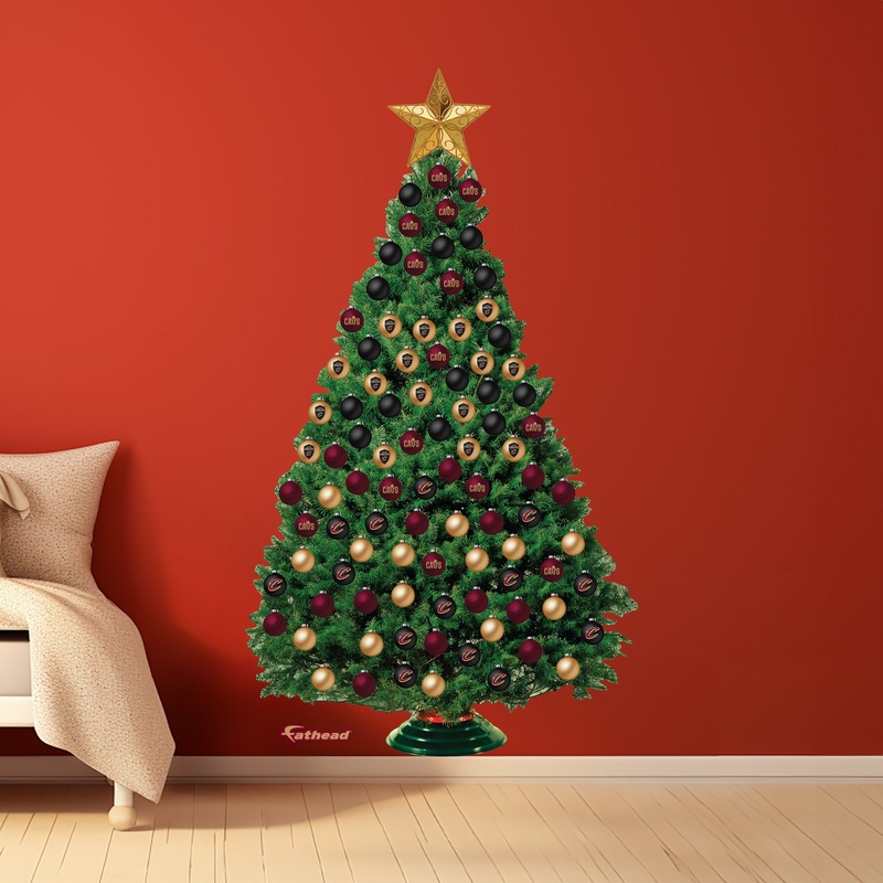 Cleveland Cavaliers – Decorate Your Own Christmas Tree – Official NBA – Reusable Vinyl Wall Decals