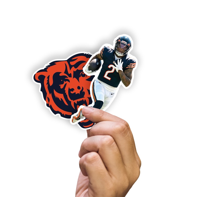 DJ Moore – 5 Minis (Mixed Sizes) – Official NFL – Chicago Bears – Reusable Vinyl Decals