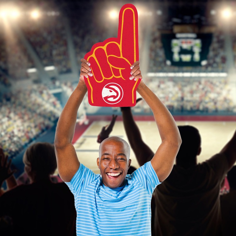 Foam Finger – Big Head – Official NBA – Atlanta Hawks – Foam Core Cutout