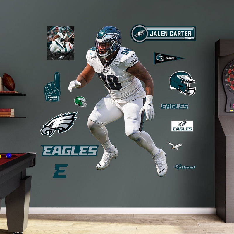 Jalen Carter – RealBig Collection – Official NFL – Philadelphia Eagles – Reusable Vinyl Wall Decals