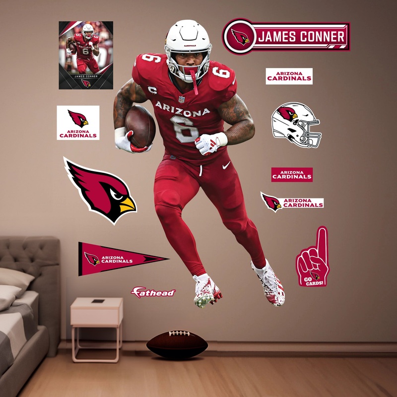 James Conner – RealBig Collection – Official NFL – Arizona Cardinals – Reusable Vinyl Wall Decals