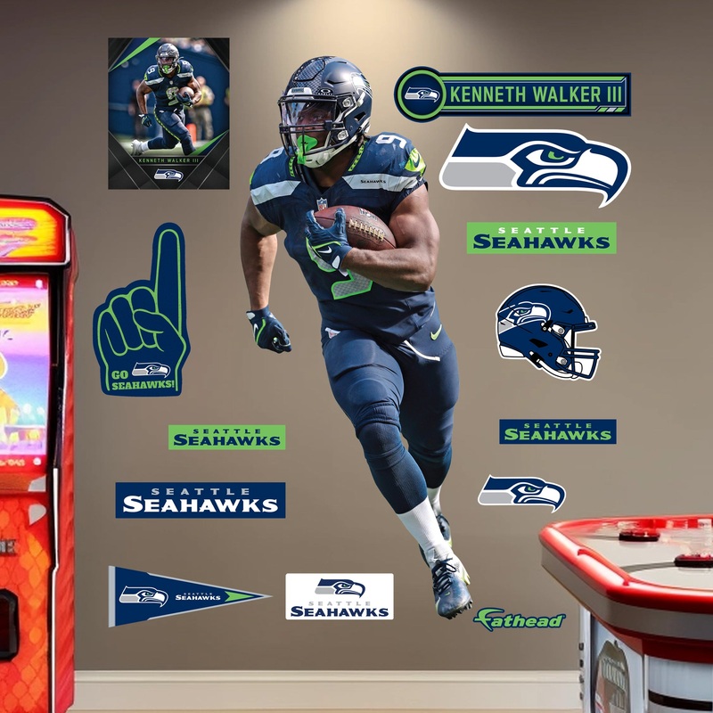 Kenneth Walker III – RealBig Collection – Official NFL – Seattle Seahawks – Reusable Vinyl Wall Decals #2