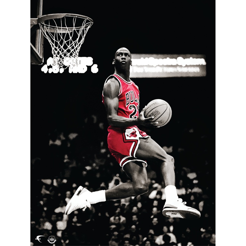 Michael Jordan – Air Poster – Peel & Stick Poster – Official NBA – Chicago Bulls – Reusable Vinyl Wall Decal