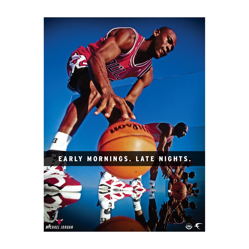 Michael Jordan – Dribble – Motivational – Peel & Stick Poster – Official NBA – Chicago Bulls – Reusable Vinyl Wall Decal