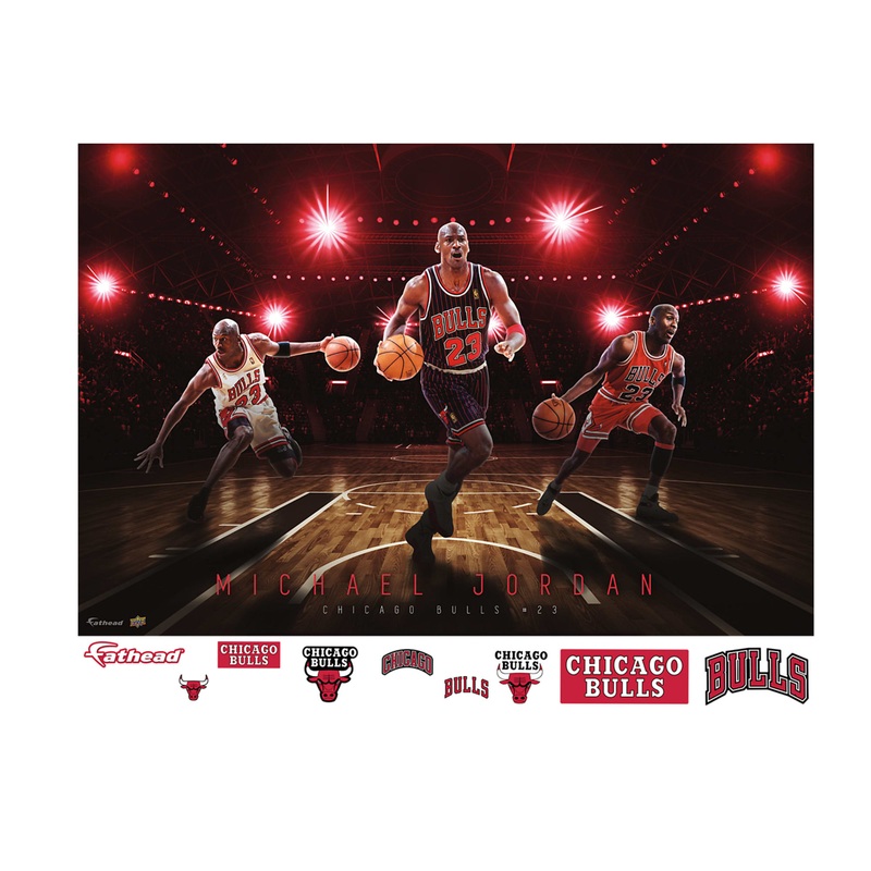 Michael Jordan – Montage Mural – Peel & Stick Poster – Official NBA – Reusable Vinyl Wall Decal
