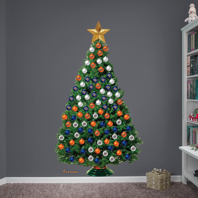 New York Knicks – Decorate Your Own Christmas Tree – Official NBA – Reusable Vinyl Wall Decals