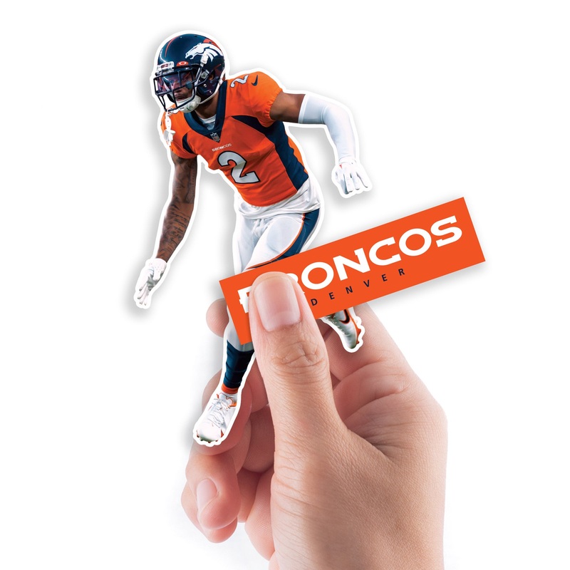 Pat Surtain II – 5 Minis (Mixed Sizes) – Official NFL – Denver Broncos – Reusable Vinyl Decals