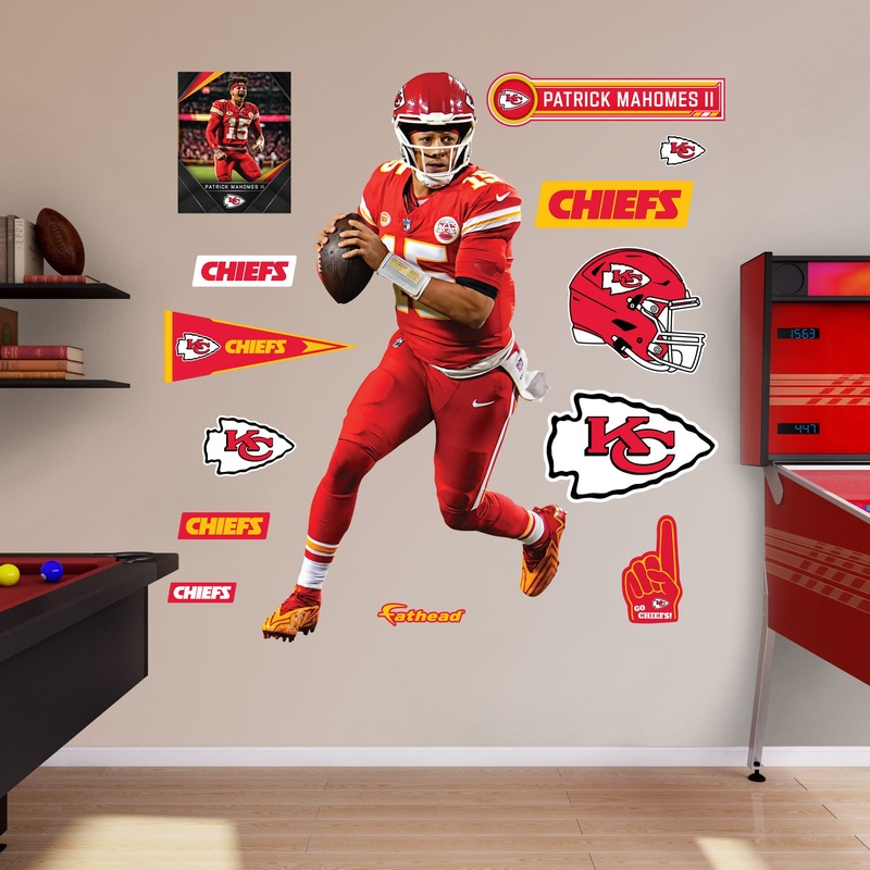 Patrick Mahomes II – RealBig Collection – Official NFL – Kansas City Chiefs – Reusable Vinyl Wall Decals #6