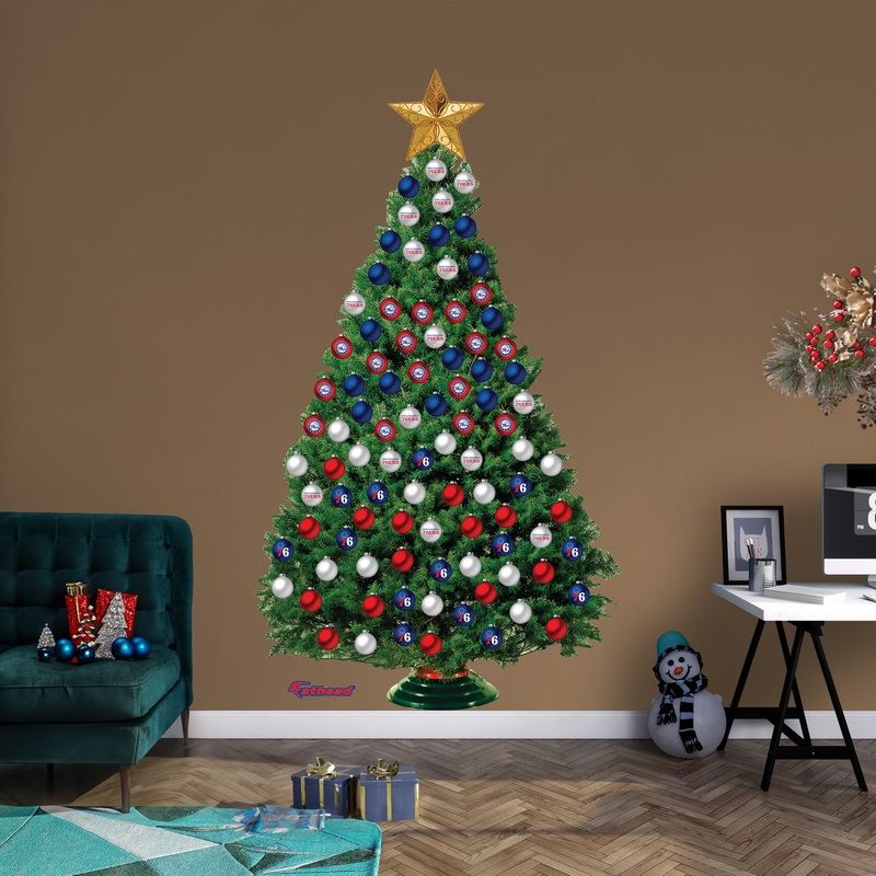 Philadelphia 76ers – Decorate Your Own Christmas Tree – Official NBA – Reusable Vinyl Wall Decals