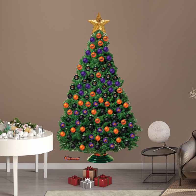 Phoenix Suns – Decorate Your Own Christmas Tree – Official NBA – Reusable Vinyl Wall Decals